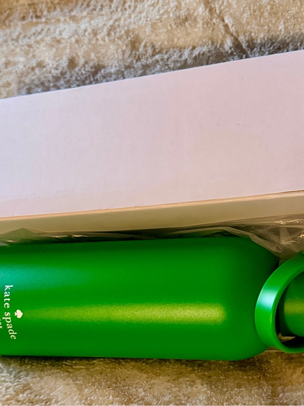 kate spade Matte Green Stainless Steel Water Bottle with Carry Loop